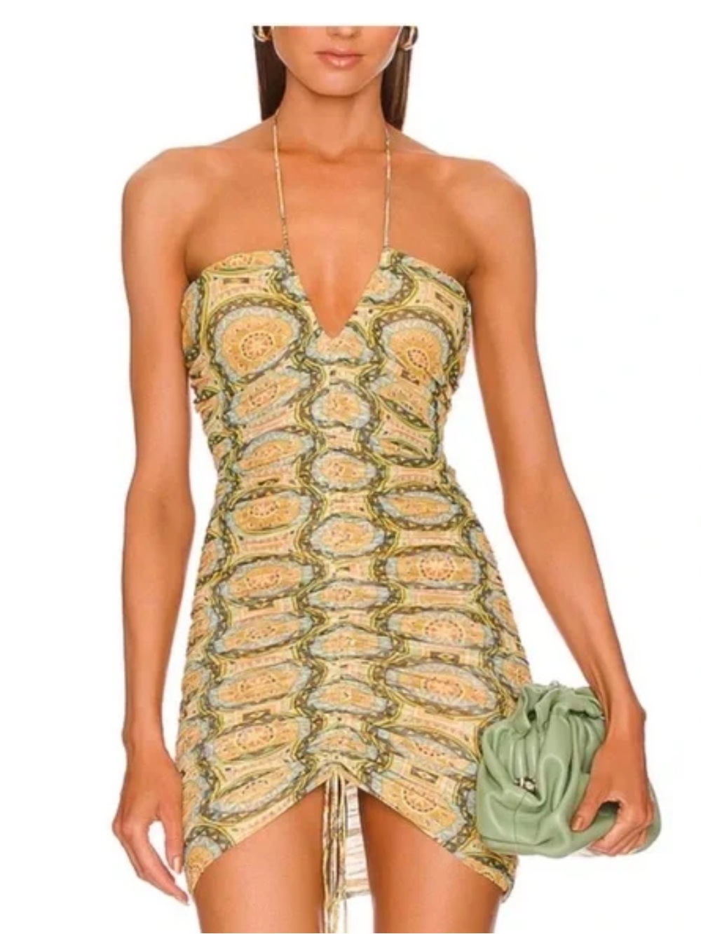 Alexis Alva Ruched Mini Dress in Aztec - Picture 3 of 10